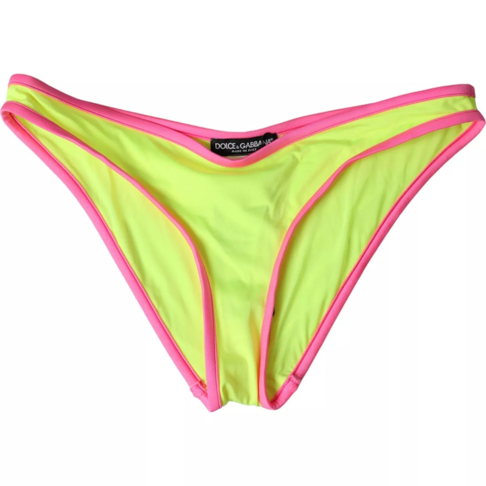 Bas de maillot de bain Dolce &amp; Gabbana en nylon jaune et rose