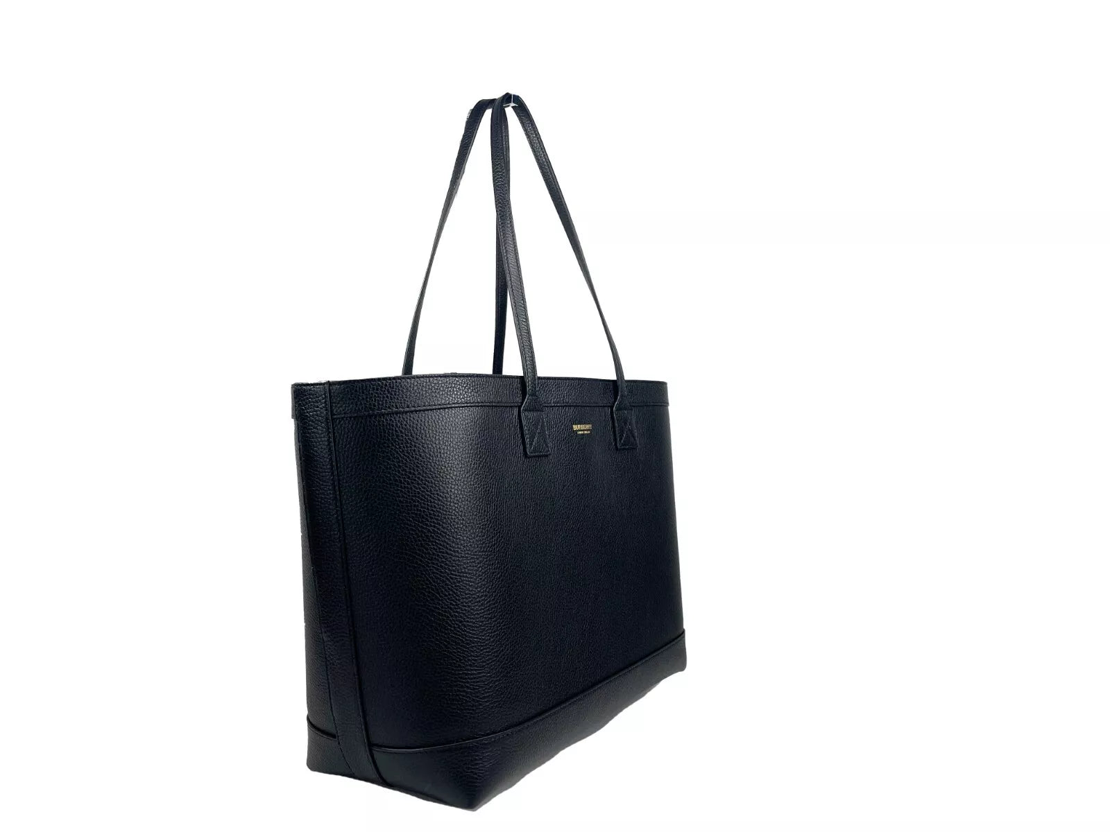 Sac fourre-tout Burberry moyen en cuir grainé noir