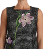 Dolce & Gabbana Gray Tulip Embroidered A-Line Shift Dress