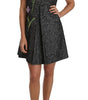 Dolce & Gabbana Gray Tulip Embroidered A-Line Shift Dress