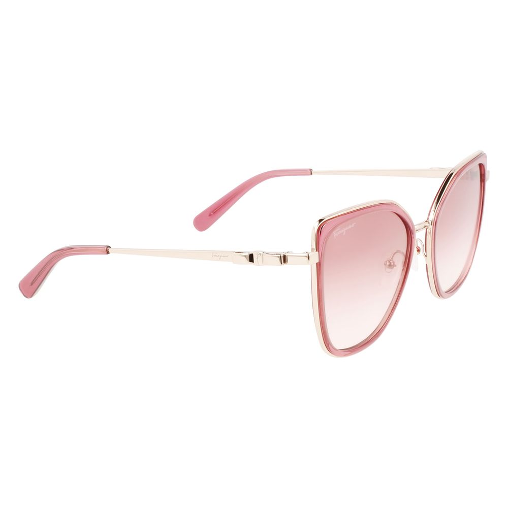 Lunettes de soleil en métal multicolore Ferragamo