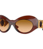 Lunettes de soleil Versace en acétate marron
