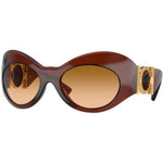 Lunettes de soleil Versace en acétate marron