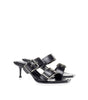 Alexander McQueen Elevate Your Steps in Timeless Black Leather Sandals