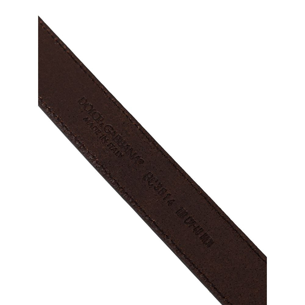 Dolce &amp; Gabbana Brown Calfskin Belt