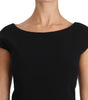Dolce & Gabbana Black Stretch Fit Flare Gown Maxi