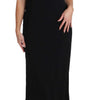 Dolce & Gabbana Black Stretch Fit Flare Gown Maxi