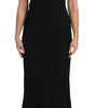 Dolce & Gabbana Black Stretch Fit Flare Gown Maxi