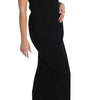 Dolce & Gabbana Black Stretch Fit Flare Gown Maxi