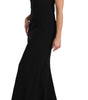 Dolce & Gabbana Black Stretch Fit Flare Gown Maxi