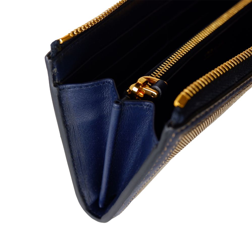 Portefeuille Prada en toile marron pour femme