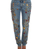 Dolce & Gabbana Enchanted Sicily Crystal Heart Boyfriend Jeans