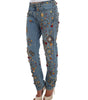 Dolce & Gabbana Enchanted Sicily Crystal Heart Boyfriend Jeans
