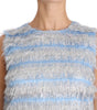 Dolce & Gabbana Light Blue Silver Shift Gown Dress