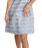 Dolce & Gabbana Light Blue Silver Shift Gown Dress