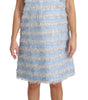 Dolce & Gabbana Light Blue Silver Shift Gown Dress