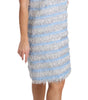 Dolce & Gabbana Light Blue Silver Shift Gown Dress
