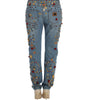 Dolce & Gabbana Enchanted Sicily Crystal Heart Boyfriend Jeans