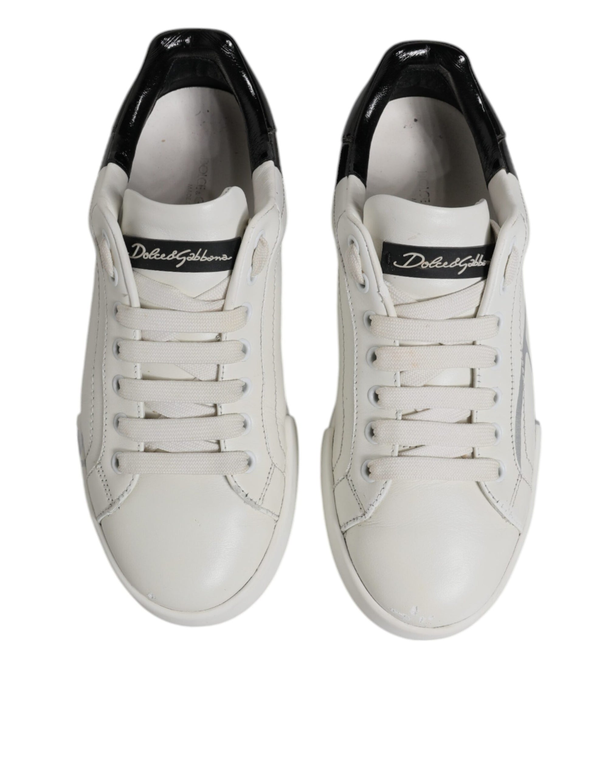 Baskets Dolce &amp; Gabbana Portofino blanches et noires pour homme