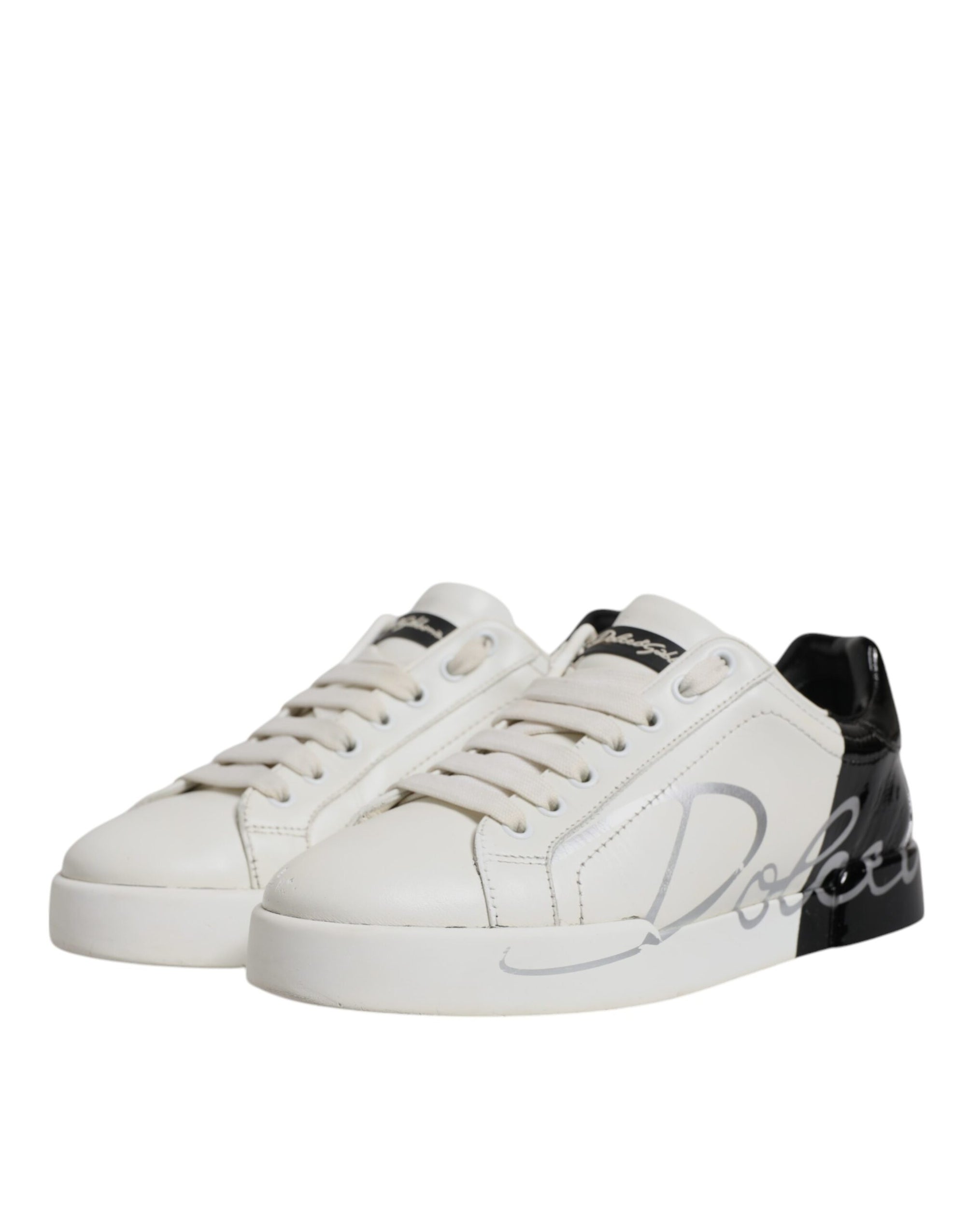 Baskets Dolce &amp; Gabbana Portofino blanches et noires pour homme
