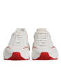 Dolce & Gabbana White Red Leather Daymaster Men Sneakers Shoes