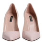 Escarpins à talons aiguilles en cuir verni rose Dolce & Gabbana