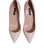 Escarpins à talons aiguilles en cuir verni rose Dolce & Gabbana