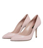 Escarpins à talons aiguilles en cuir verni rose Dolce & Gabbana