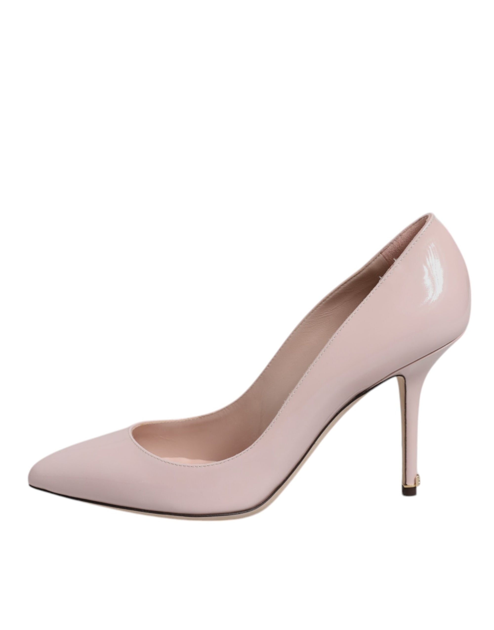 Escarpins à talons aiguilles en cuir verni rose Dolce & Gabbana