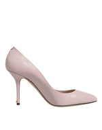 Escarpins à talons aiguilles en cuir verni rose Dolce & Gabbana