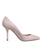 Escarpins à talons aiguilles en cuir verni rose Dolce & Gabbana