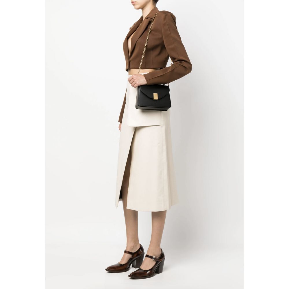 Sac à main en cuir noir Lanvin