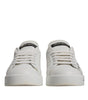 Dolce & Gabbana White Blue Logo Portofino Sneakers Shoes