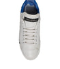 Dolce & Gabbana White Blue Logo Portofino Sneakers Shoes