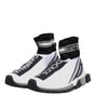 Dolce & Gabbana White Black Sorrento Socks Sneakers Shoes
