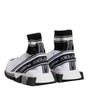 Dolce & Gabbana White Black Sorrento Socks Sneakers Shoes