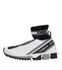 Dolce & Gabbana White Black Sorrento Socks Sneakers Shoes