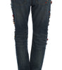 Dolce & Gabbana Crystal Roses Heart Embellished Jeans