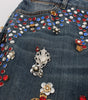 Dolce & Gabbana Crystal Roses Heart Embellished Jeans