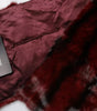 Dolce & Gabbana Black Red Stripe Fur Shawl Neck Wrap Scarf