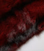 Dolce & Gabbana Black Red Stripe Fur Shawl Neck Wrap Scarf