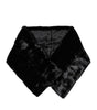 Dolce & Gabbana Black Fur Shawl Neck Wrap Cover Collar Scarf