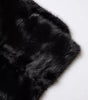 Dolce & Gabbana Black Fur Shawl Neck Wrap Cover Collar Scarf