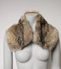 Dolce & Gabbana Brown Fur Shoulder Collar Neck Wrap Scarf
