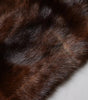 Dolce & Gabbana Black Brown Stripe Fur Shawl Wrap Scarf
