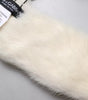 Dolce & Gabbana White Mink Fur Collar Women Neck Wrap Scarf