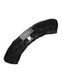 Dolce & Gabbana Black Lamb Fur Collar Women Neck Wrap Scarf