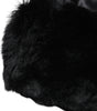 Dolce & Gabbana Black Lamb Fur Collar Women Neck Wrap Scarf