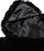 Dolce & Gabbana Black Lamb Fur Collar Women Neck Wrap Scarf