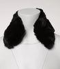 Dolce & Gabbana Black Lamb Fur Collar Women Neck Wrap Scarf